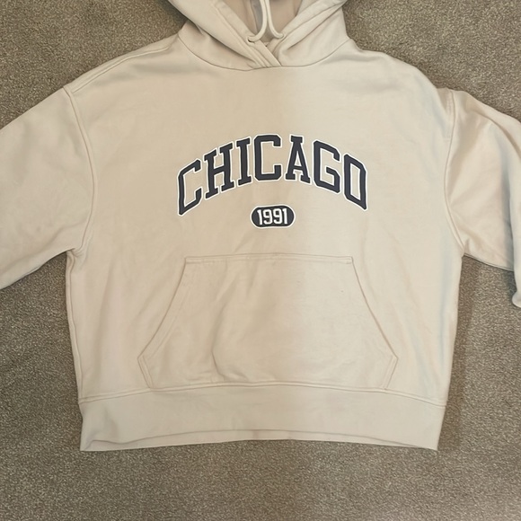 Garage beige chicago hoodie casual - Picture 2 of 5